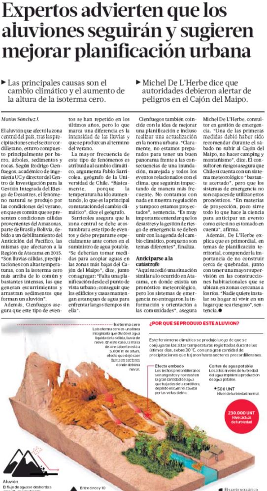 Expertos advierten que los aluviones seguirán y sugieren mejorar planificación urbana