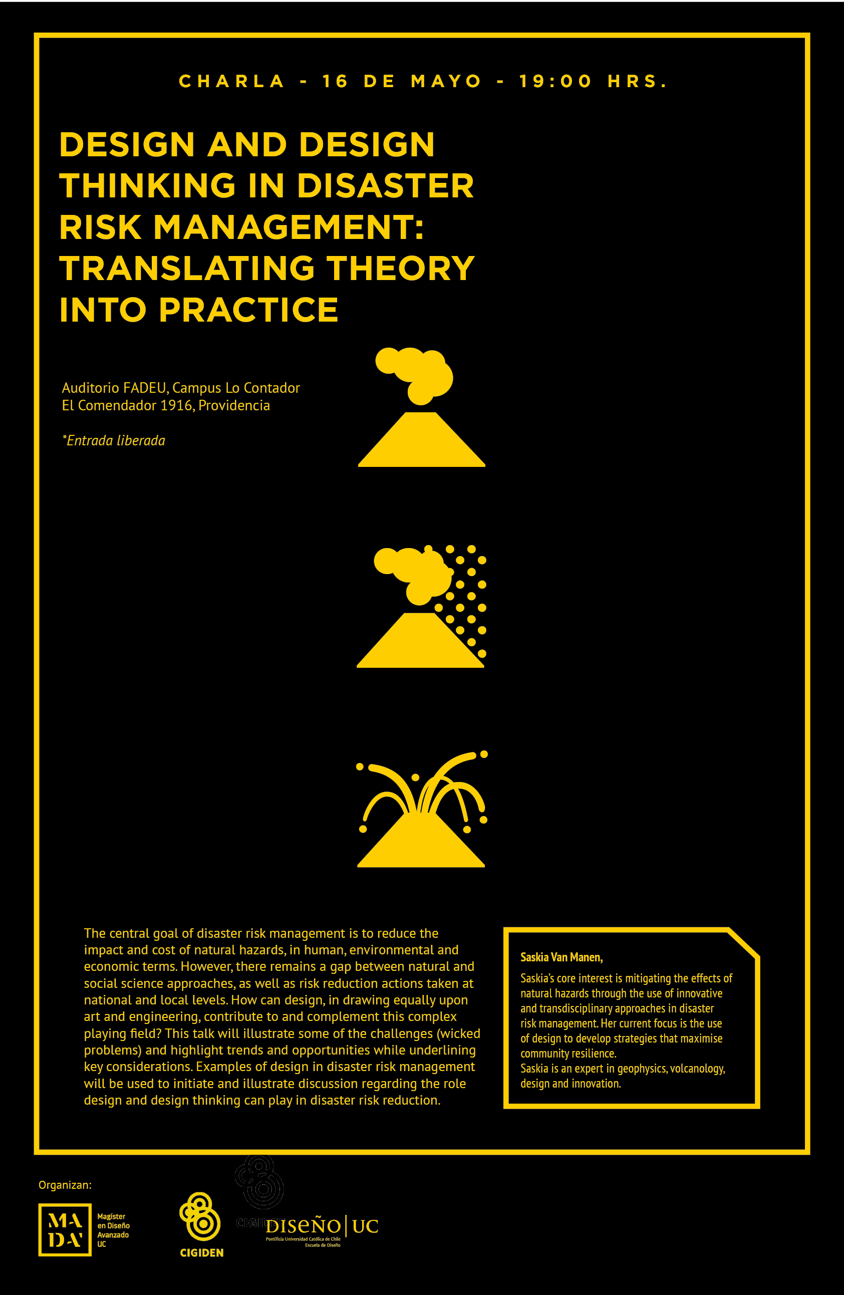 Charla Design and design thinking in disaster risk management: translating theory into practice