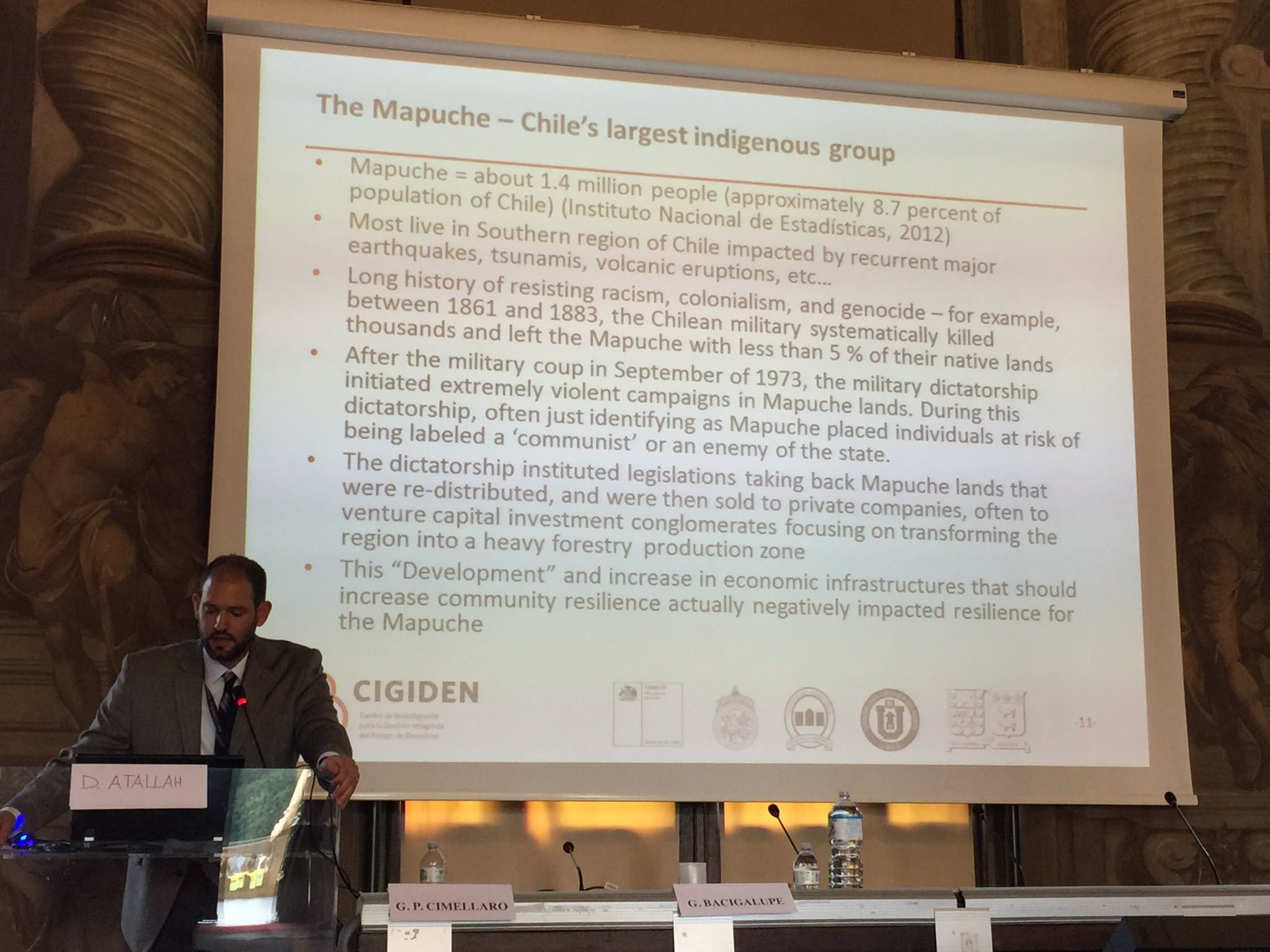 Investigadores de CIGIDEN participaron del primer International Workshop on Resilience en Turín, Italia