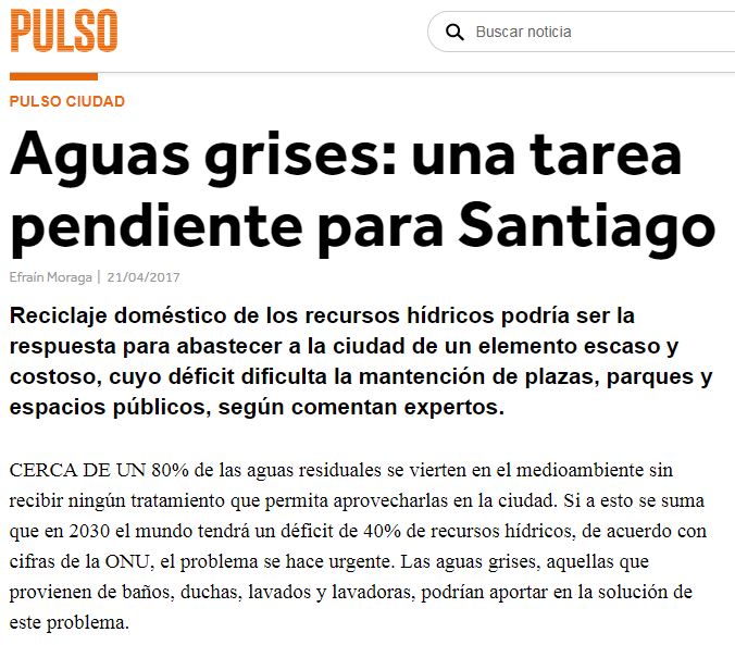 Aguas grises: una tarea pendiente para Santiago