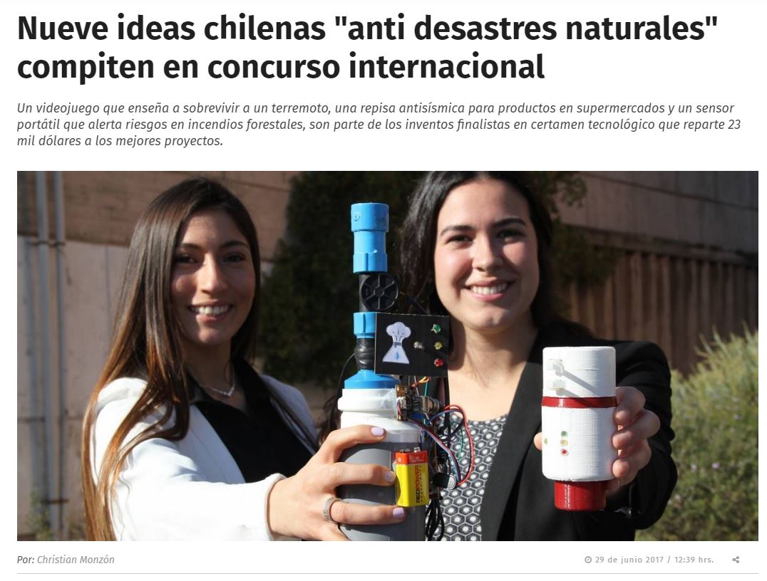 Nueve ideas chilenas «anti desastres naturales» compiten en concurso internacional