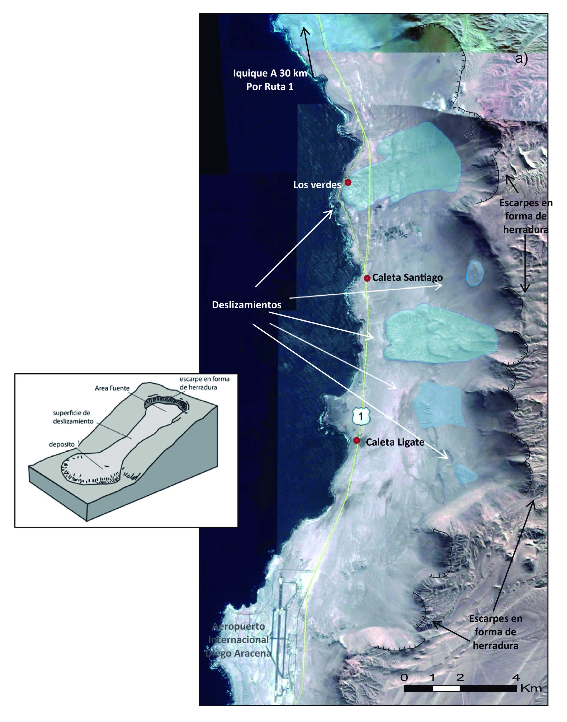 Tesis de grado aborda peligros geológicos de los acantilados costeros en el norte de Chile
