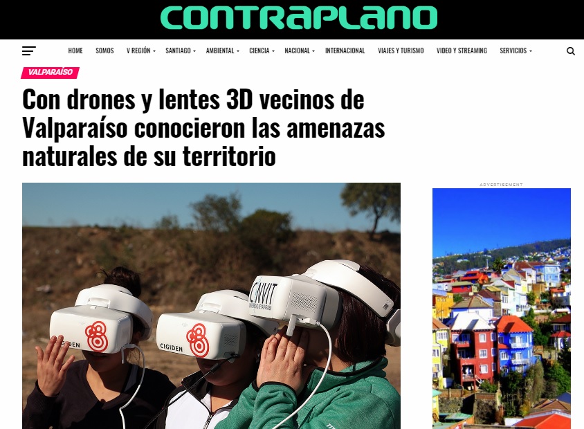 Contraplano: Con drones y lentes 3D vecinos de Valparaíso conocieron las amenazas de origen natural de su entorno