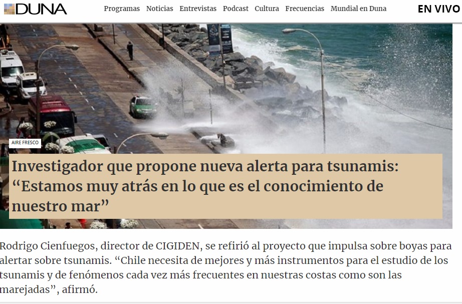 Director de CIGIDEN Rodrigo Cienfuego: “Estamos muy atrás en lo que es el conocimiento de nuestro mar”