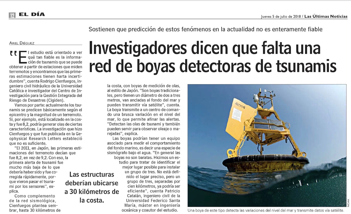 Investigadores dicen que falta una red de boyas detectoras de tsunamis.