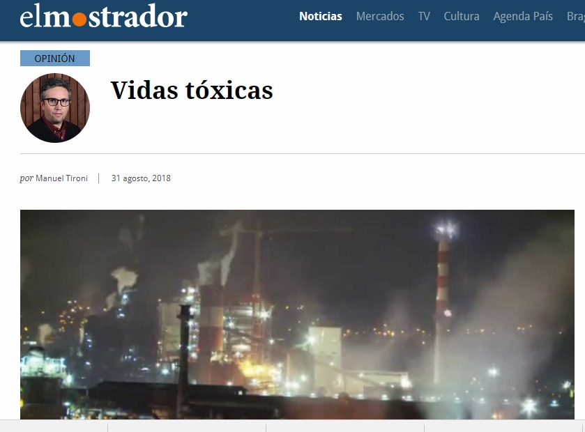 El Mostrador: Columna de opinión «Vidas tóxicas» de Manuel Tironi