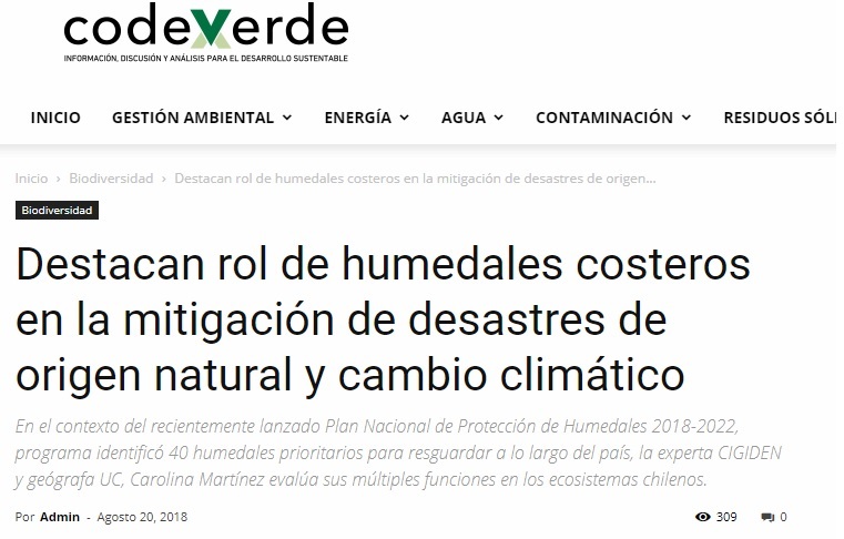 CodeXverde: Destacan rol de humedales costeros en la mitigación de desastres de origen natural y cambio climático