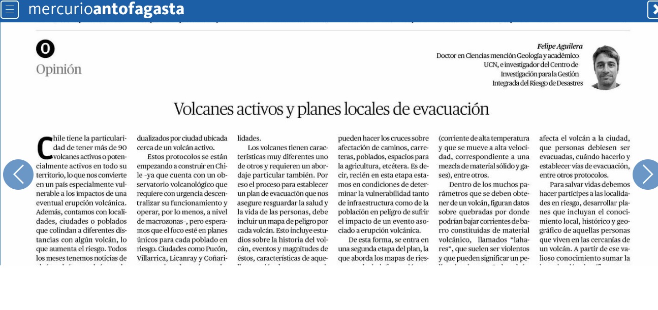 Mercurio de Antofagasta: volcanes activos y planes de evacuación