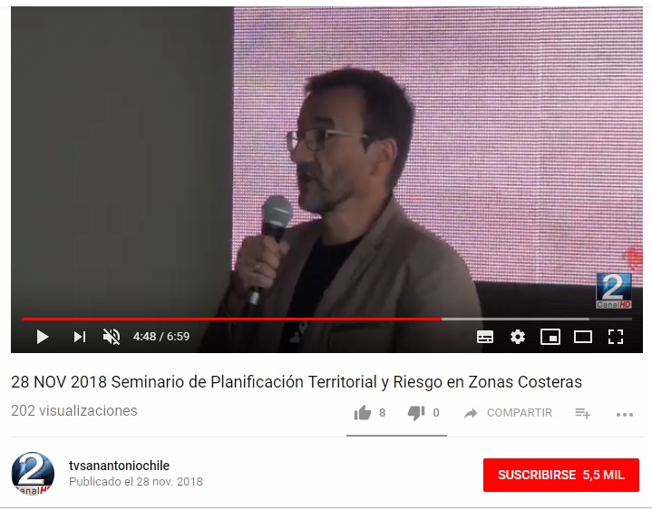TV San Antonio: Seminario de Planificación Territorial y Riesgo en Zonas Costeras