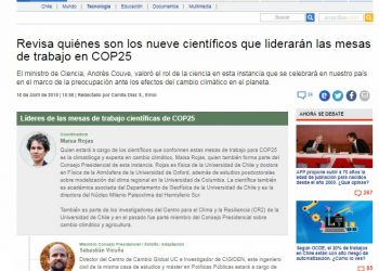 Revisa quiénes son los nueve científicos que liderarán las mesas de trabajo en COP25