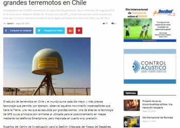 CodeXverde: Tecnología GPS permite observar el comportamiento sísmico posterior a grandes terremotos en Chile