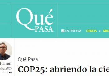 La Tercera: COP25 abriendo la ciencia climática