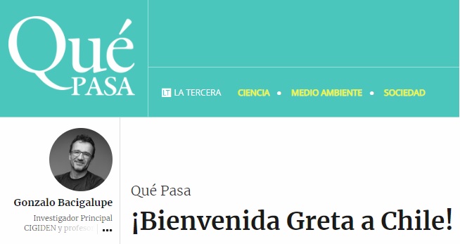 Qué Pasa/Columna :  ¡Bienvenida Greta!