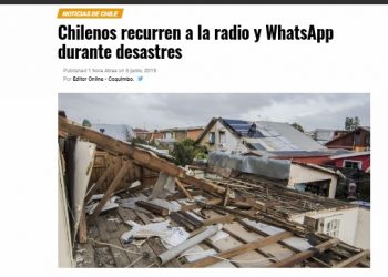 Radio Coquimbo: chilenos recurren a la radio y WhatsApp durante desastres