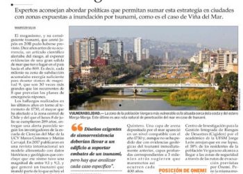 El Mercurio: Investigación académica sugiere incorporar evacuación vertical frente al riesgo de maremotos
