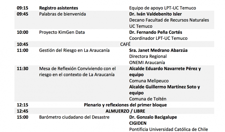 Seminario conmemoración Día Internacional para la Reducción de los Desastres