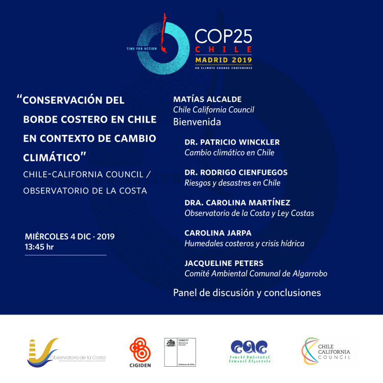 Charla: Conservación Borde Costero COP25