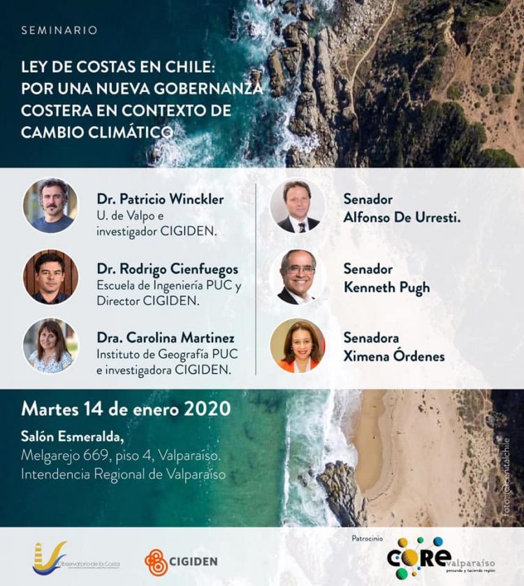 Seminario: Ley de Costas en Chile, por una gobernanza costera en contexto de cambio climático