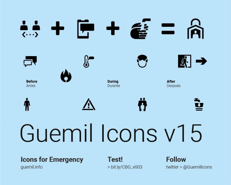Expertos en información visual lanzan íconos que podrían ser usados durante emergencias sanitarias
