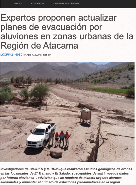 Atacama en Línea: Expertos proponen actualizar planes de evacuación por aluviones en zonas urbanas de la Región de Atacama