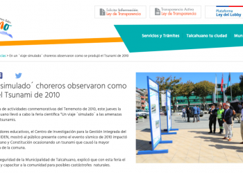 Talcahuano.cl: En un «viaje simulado» choreros observaron como se produjo el Tsunami de 2010