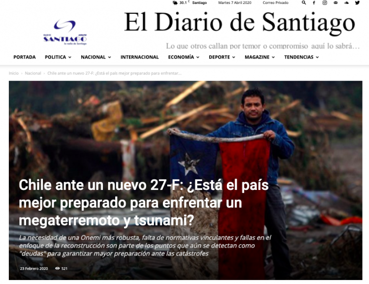 Radio Santiago: Chile ante un nuevo 27-F: ¿Está el país mejor preparado para enfrentar un megaterremoto y tsunami?