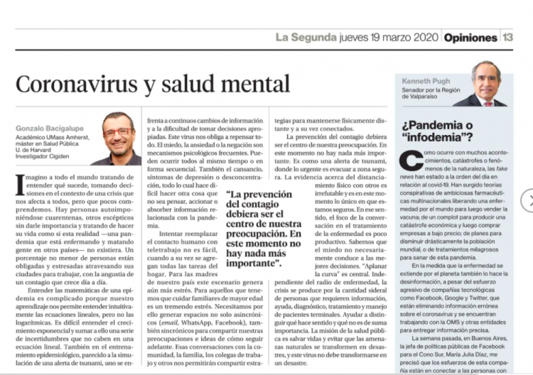 Coronavirus, cuarentena y salud mental