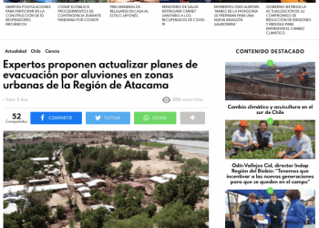 Página V: Expertos proponen actualizar planes de evacuación por aluviones en zonas urbanas de la Región de Atacama