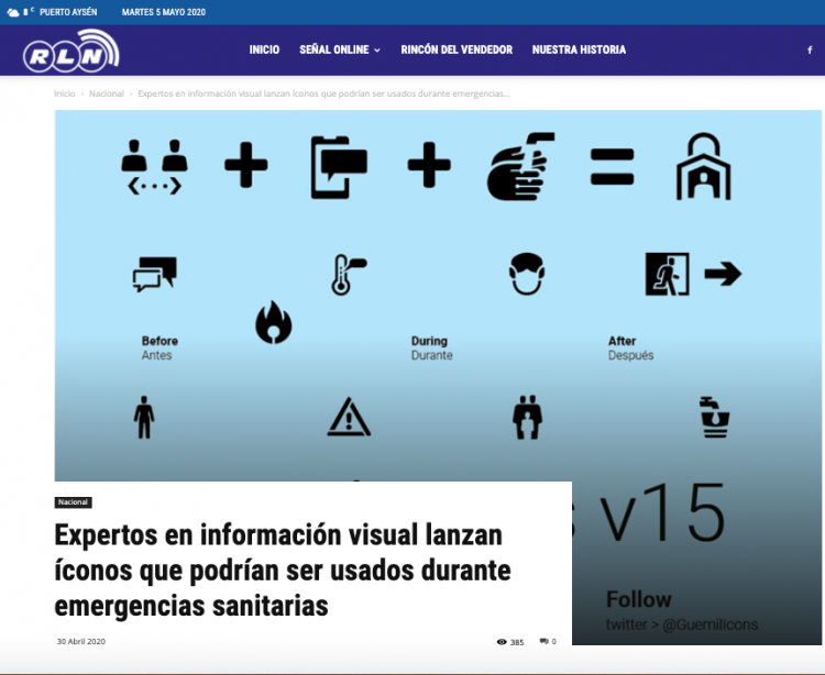 Radio Las Nieves: Expertos en información visual lanzan íconos que podrían ser usados durante emergencias sanitarias