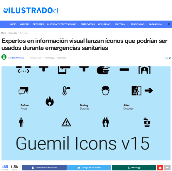 Ilustrado.cl: Expertos en información visual lanzan íconos que podrían ser usados durante emergencias sanitarias