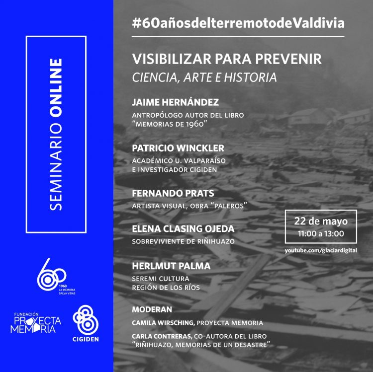 Conversatorio online sobre Terremoto de 1960 reunirá a representantes de la comunidad, la ciencia, la política y el arte