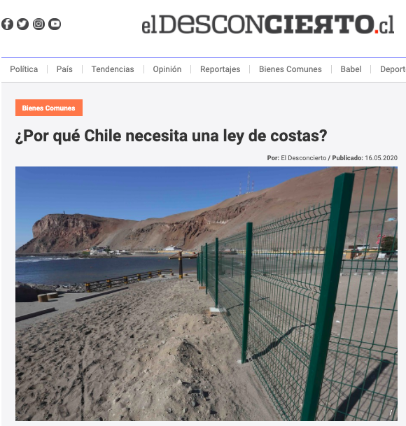 El Desconcierto: ¿Por qué Chile necesita una ley de costas?