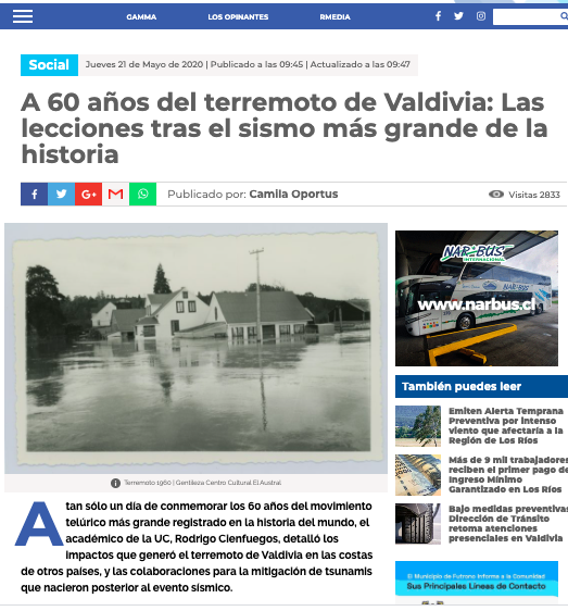 Río en Línea: A 60 años del terremoto de Valdivia: Las lecciones tras el sismo más grande de la historia