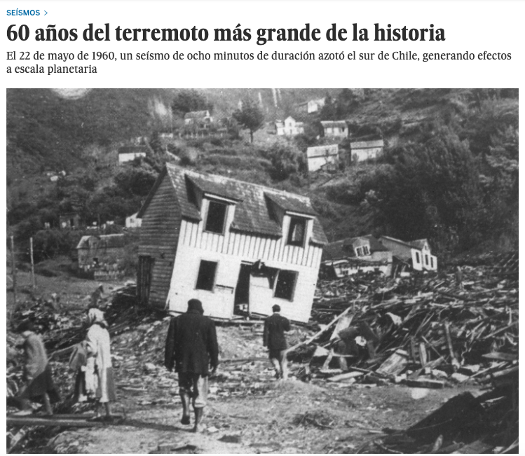 El País: 60 años del terremoto más grande de la historia