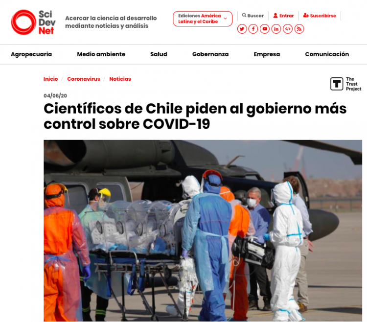 Scidev.net: Científicos de Chile piden al gobierno más control sobre COVID-19
