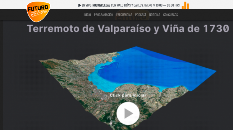 Futuro.cl: Simulación 3D muestra cómo un megasismo y tsunami similar al de 1730 impactaría en la bahía de Valparaíso