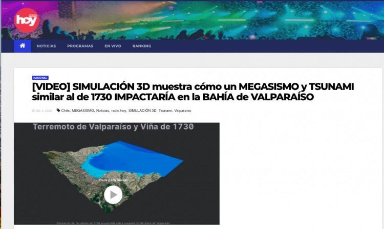 Radio Hoy: [VIDEO] SIMULACIÓN 3D muestra cómo un MEGASISMO y TSUNAMI similar al de 1730 IMPACTARÍA en la BAHÍA de VALPARAÍSO