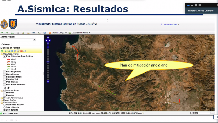 Lanzan plataforma computacional que permite cuantificar y mitigar daños por desastres en la infraestructura vial