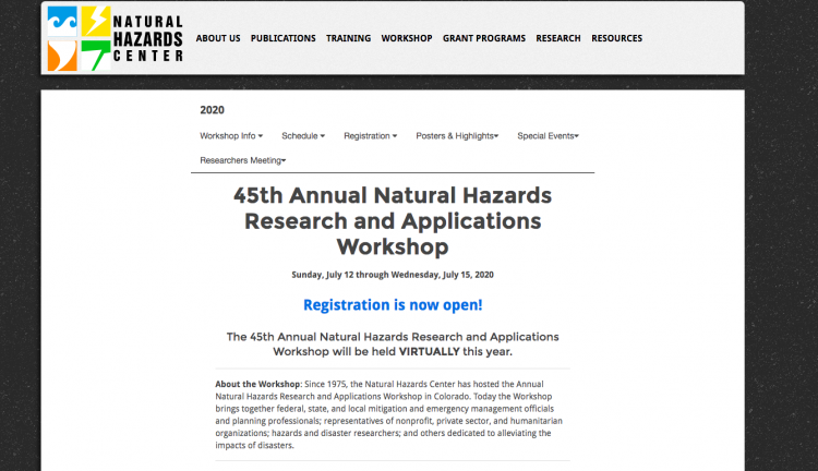 Alondra Chamorro participa como panelista del 45th Annual Natural Hazards Research and Applications