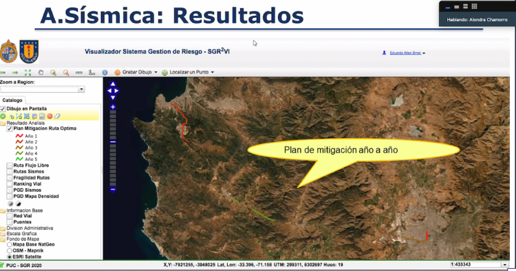Lanzan plataforma computacional que permite cuantificar y mitigar daños por desastres en la infraestructura vial