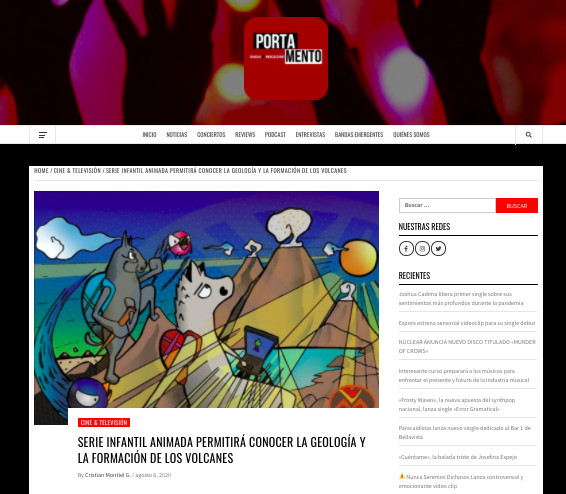 Portamento.cl: Serie Infantil Animada permitirá conocer la geología y la formación de los volcanes
