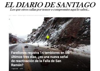 Radio Santiago.cl: Farellones registra 14 temblores en los últimos tres días, ¿es una nueva señal de reactivación de la Falla de San Ramón?