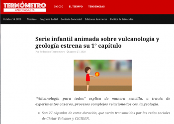 Termómetro.cl: Serie infantil animada sobre vulcanología y geología estrena su 1° capítulo