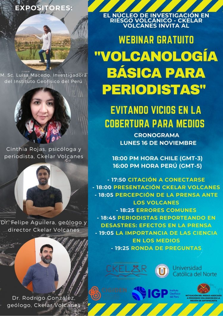 Webinar «Volcanología básica para periodistas»