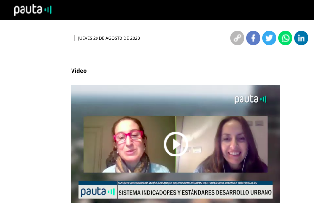 Pauta.cl: Sistemas Indicadores y Estándares de Desarrollo Urbano