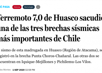 Qué Pasa: Terremoto 7,0 de Huasco sacudió una de las tres brechas sísmicas más importantes de Chile