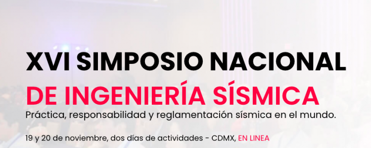XVI Simposio Nacional de Ingeniería Sísmica