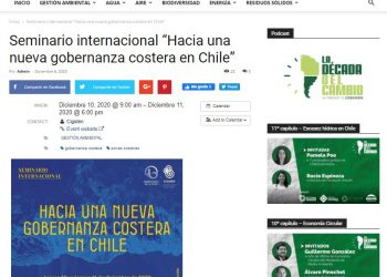 CodexVerde.cl: Seminario internacional “Hacia una nueva gobernanza costera en Chile”