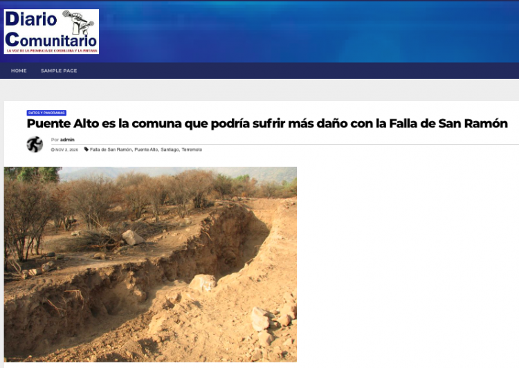 Diario Comunitario.cl: Puente Alto es la comuna que podría sufrir más daño con la Falla de San Ramón