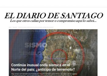El Diario de Santiago.cl: Continúa inusual onda sísmica en el Norte del país: ¿anticipo de terremoto?